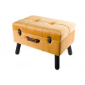 Wooden stool-box Filippe M, yellow, 54x35x37cm