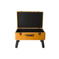 Wooden stool-box Filippe M, yellow, 54x35x37cm