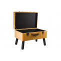 Wooden stool-box Filippe M, yellow, 54x35x37cm