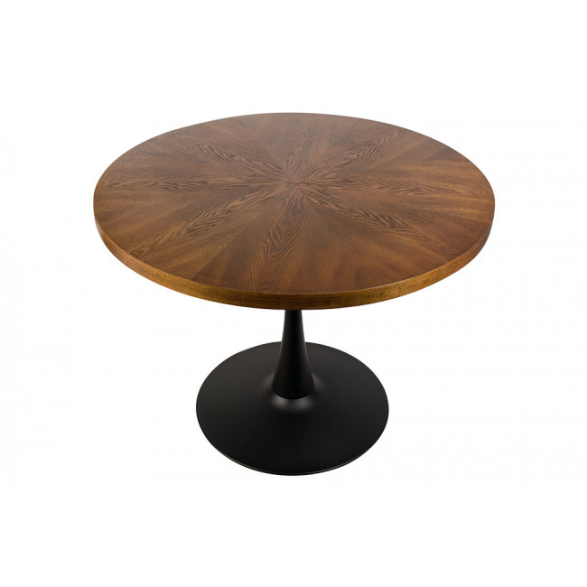 Обеденный стол Torino, шпон ореха, D100xH76см 