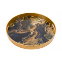 Tray, golden/black S, D33cm