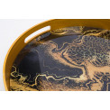 Tray, golden/black S, D33cm