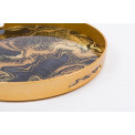 Tray, golden/black S, D33cm