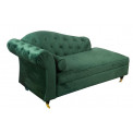 Lounge chair Chesterfield L, dark green, 164x70x83cm, seat height 42cm