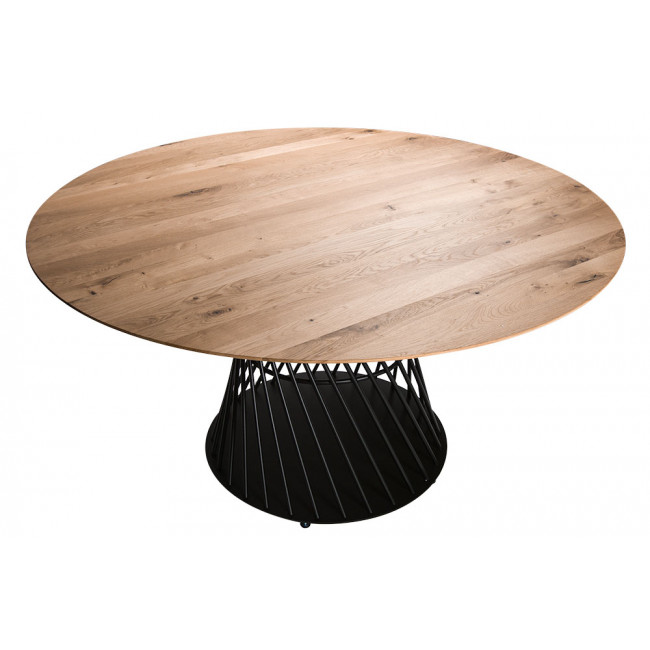 Dining table Marea, oak wood, D140cm, H75cm
