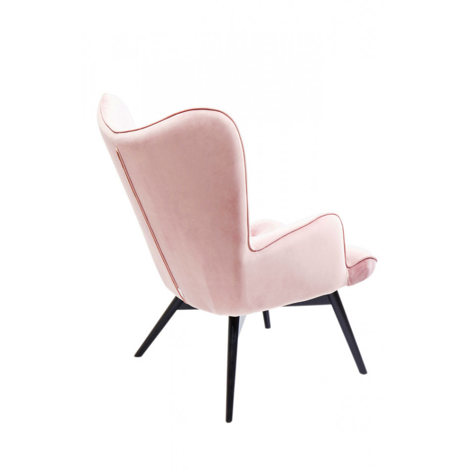 Arm chair Vicky Velvet, rose, 92x59x63cm, seat height 43cm