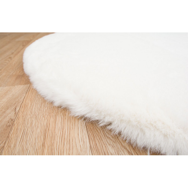 Carpet Laheaven, white, D120cm