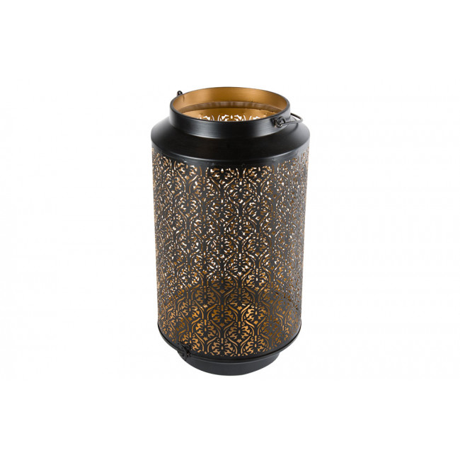 Lantern Igate L, black/gold colour, H46x24cm