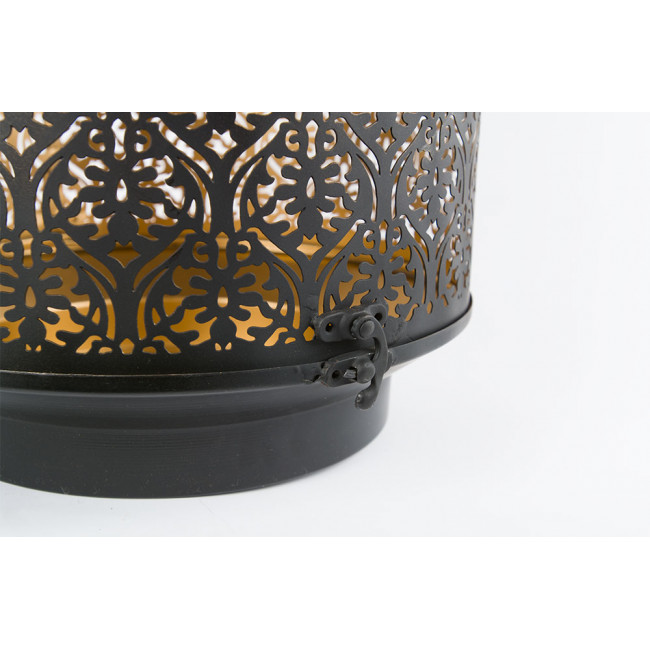 Lantern Igate L, black/gold colour, H46x24cm