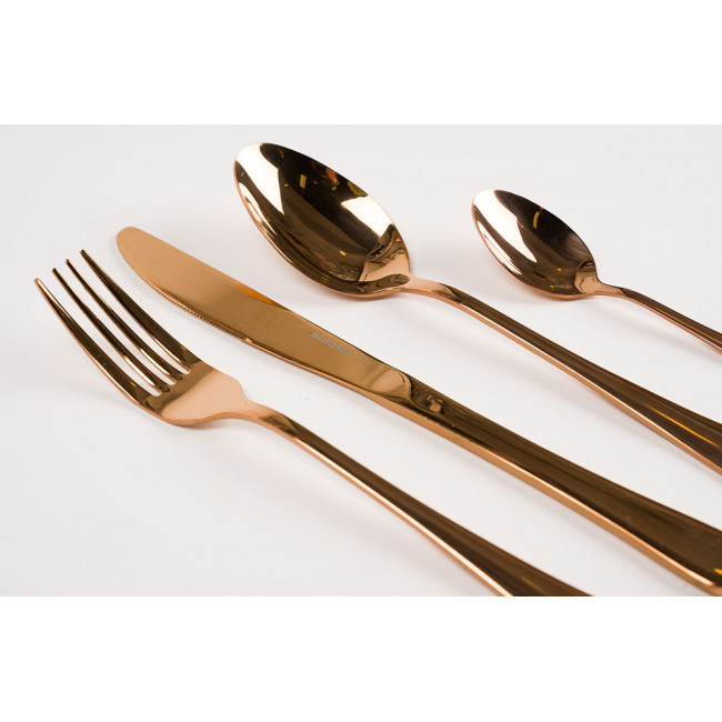Cutlery set Munich, copper colour, shiny, for 6 pers. (24 pcs)