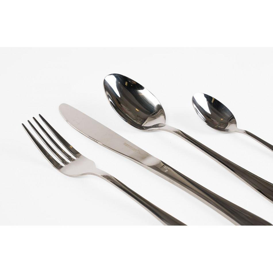 Cutlery set Munich, silver colour, shiny, for 6 pers. (24 pcs)