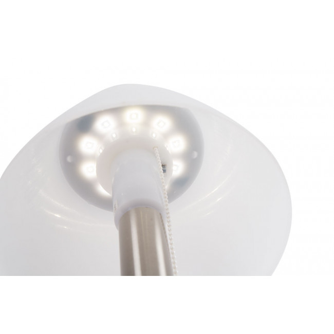 LED Настольная лампа с солнечной батареей, белая, H28cm D20cm