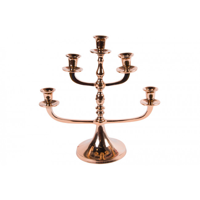 Candle stand Veiko, copper color, H37cm