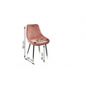 Chair Santana, pink, H-86x56x56cm, seat H-46cm