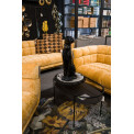 Sofa Haris, 2-seat, golden, velvet, 165x88x75cm, seat height 43cm