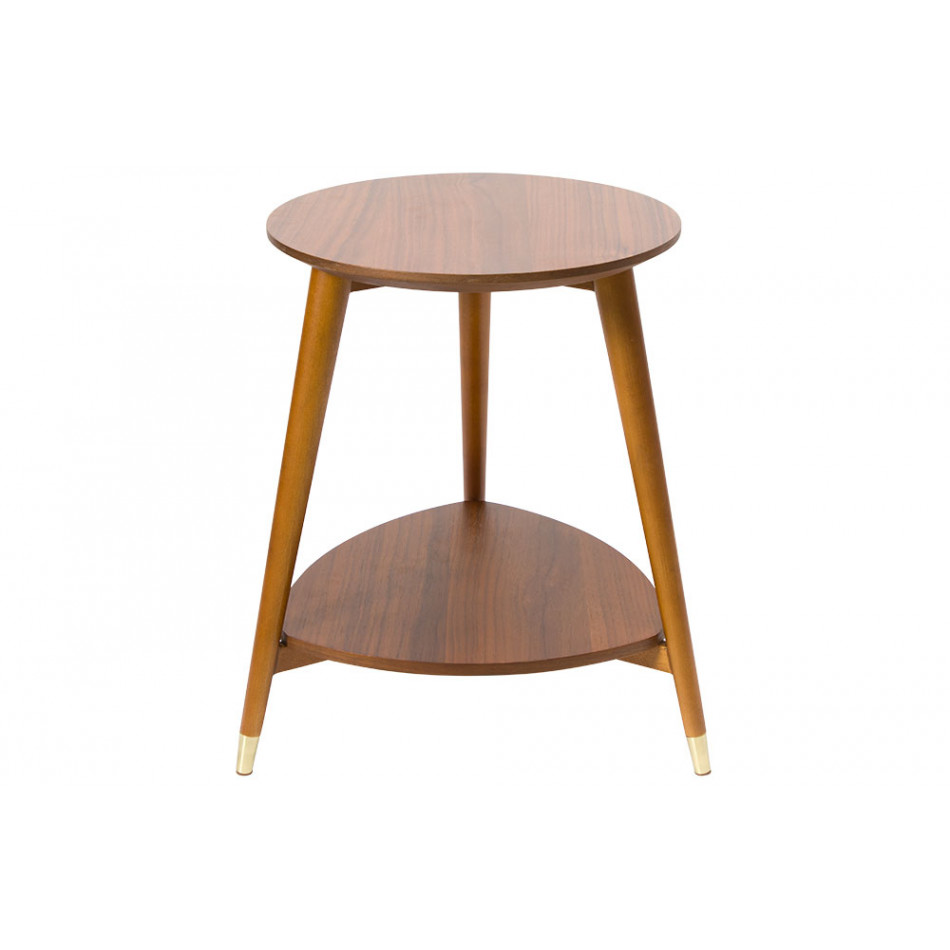 Side table Wally, walnut wood veneer, 36x36x48cm