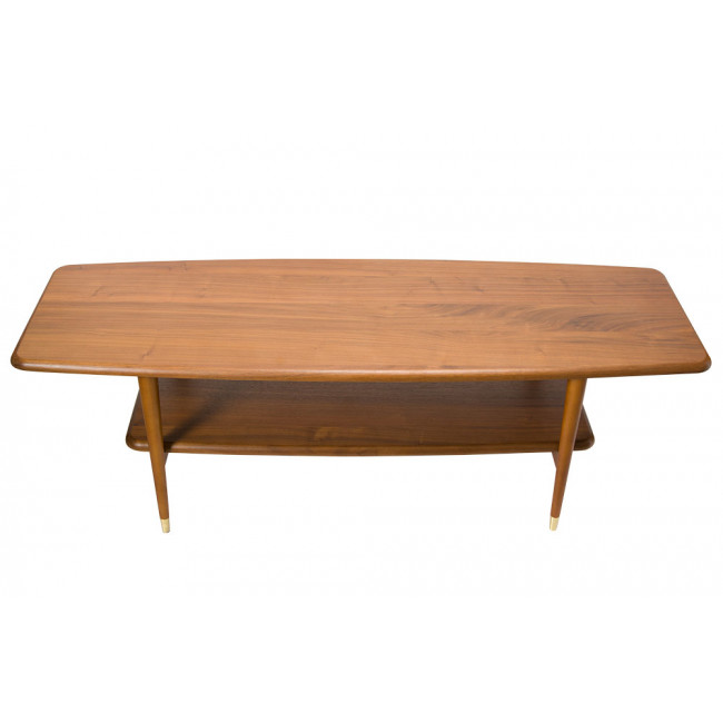 Coffee table Wally, walnut wood veneer, 120x45x42cm