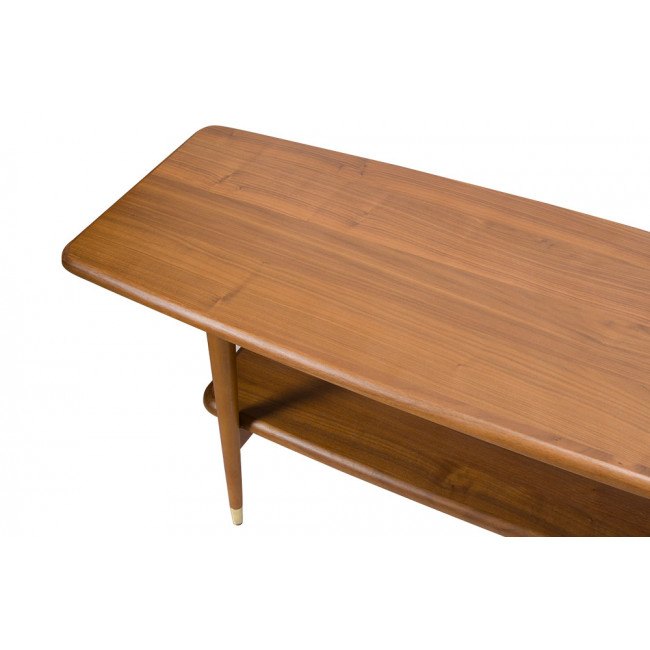 Coffee table Wally, walnut wood veneer, 120x45x42cm