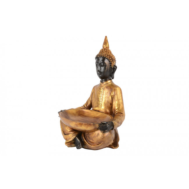 Декоративная фигура Сидящий Будда, золотой цвет, 24x16x37см