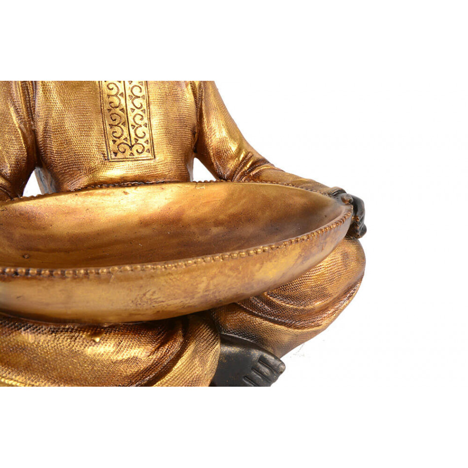 Decorative figure Sitting Buddha, gold color, 24x16x37cm