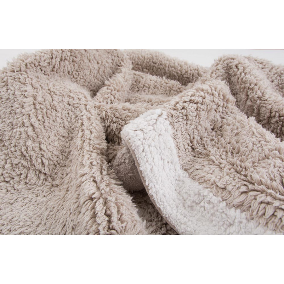Round carpet Bubbly, grey, washable, D-120cm