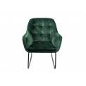 Armchair Aspena, dark green, H87x75x88cm, seat height 45cm 