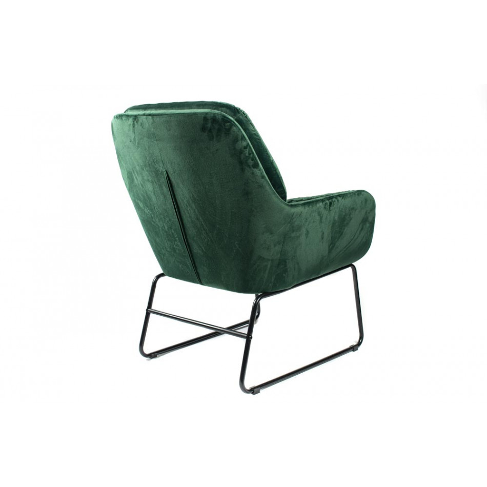 Armchair Aspena, dark green, H87x75x88cm, seat height 45cm 