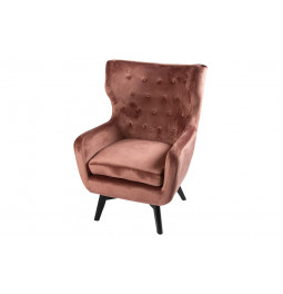 Armchair Dunkel, old pink color, H103x76x80cm, seat height 50cm