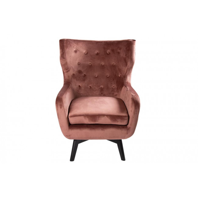 Armchair Dunkel, old pink color, H103x76x80cm, seat height 50cm