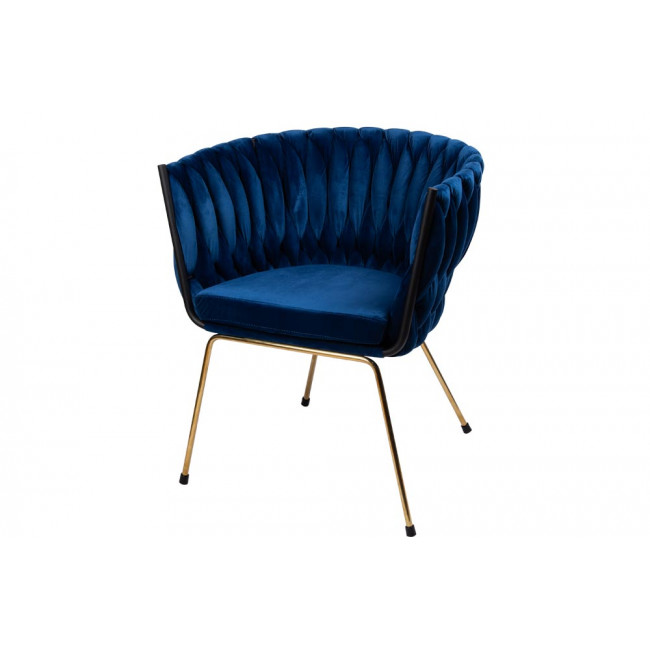 Accent chair Okene, blue 60x50x74cm, seat height 46cm