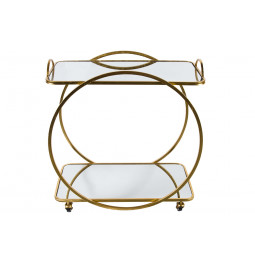 Барный столик на колесах Bogajo, золотистый, 71.5x39x72.5cm