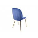 Обеденный стул Troja, синий, бархат, 58x46x88cm,  высота сиденья 47cm