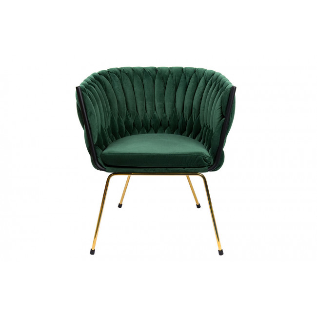 Accent chair Okene, green, 60x50x74cm, seat height 46cm