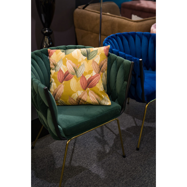 Accent chair Okene, green, 60x50x74cm, seat height 46cm