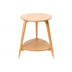 Side table Wally, ash wood veneer, 36x36x48cm