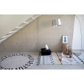 Round ABC Rug vintage natural/black, D-150cm 