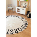 Round ABC Rug vintage natural/black, D-150cm 
