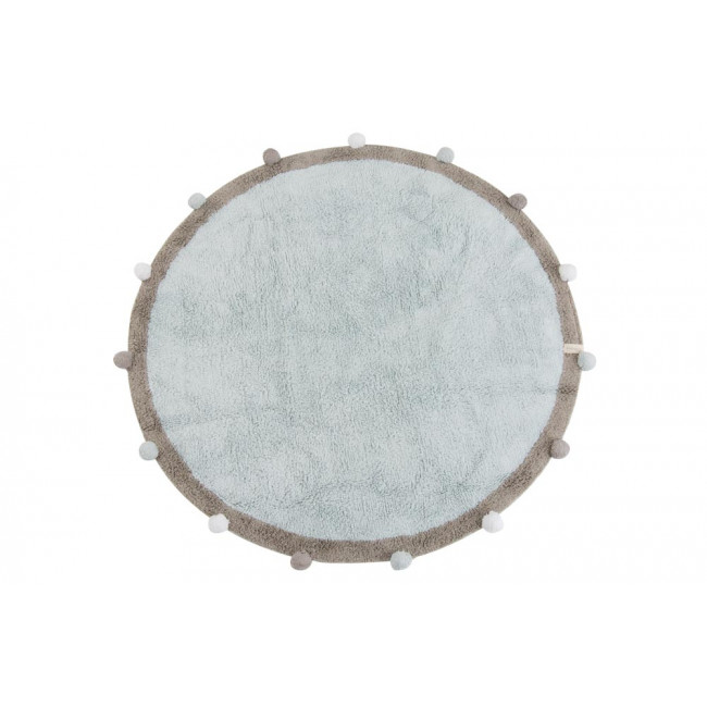 Round carpet Bubbly, blue, washable, D-120cm