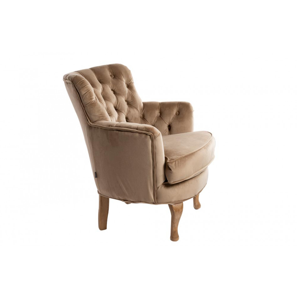 Accent chair Rockfort, beige color, 53x70x74.5cm, seat height 44cm