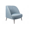 Armchair Goddo, blue-grey, 82x82x82cm, seat height 37cm