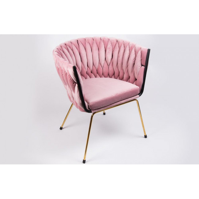 Accent chair Okene, pink, 60x50x74cm, seat height 46cm