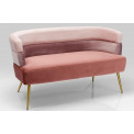Sofa Sandwich, pink, 125x62x69cm, seat height 44cm