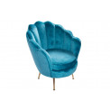 Armchair Shell, light blue, H85x80x75cm, seat height 43cm