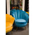 Кресло Shell, голубой, H85x80x75cm, высота сиденья 43см
