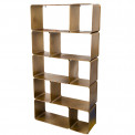 Metal shelf Belingen, golden/black, 175x30x90cm