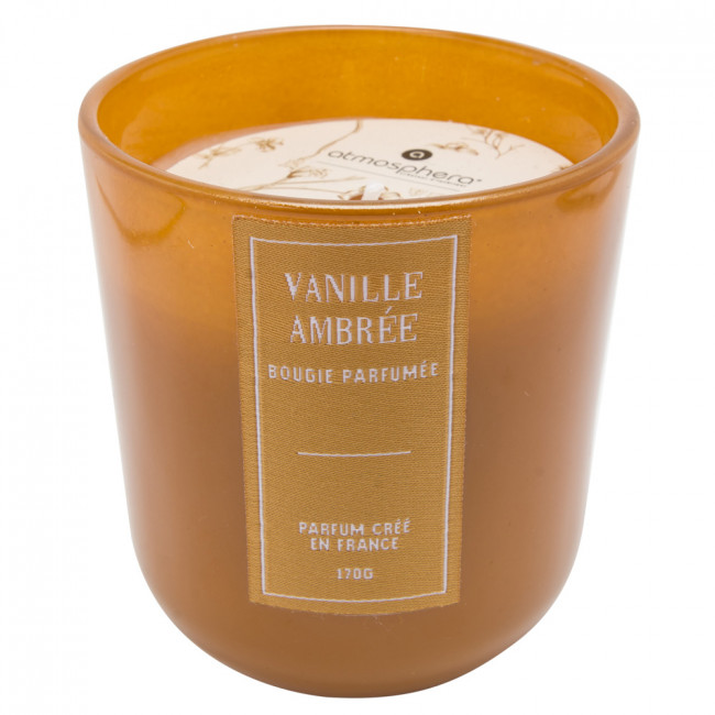 Glass candle, vanilla, 170g, D 8.5, H8.5cm