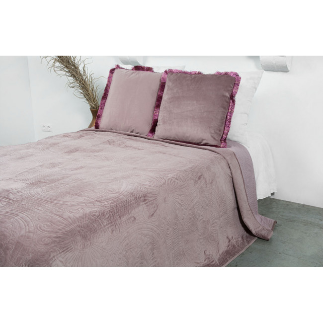 Bed cover Selvino 33,  mauve, velvet, 220x240