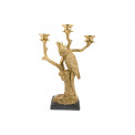 Deco/candle holder Gold parrot, 35x14x47.5cm