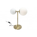 Table lamp Rossi, white/bronze, 33x15cm, E14x1, G9x1