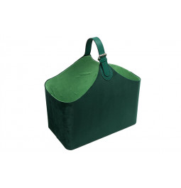 Magazine bag Trianda L, green velvet, 40x24x34cm